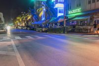 Night in Miami - Urban Cityscape with Neon Lights