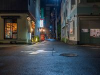 this is a shot of a restaurant at night with no one in it as if it is coming to the door