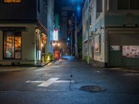 this is a shot of a restaurant at night with no one in it as if it is coming to the door