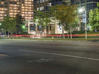 Night View of Modern Architecture in Los Angeles