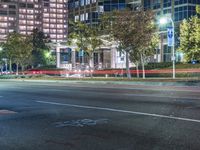 Night View of Modern Architecture in Los Angeles