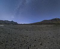 Night Road: A Journey through the Desert Under a Starry Sky