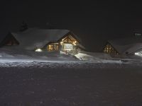 Night Road in a Residential Area