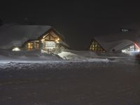 Night Road in a Residential Area