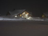 Night Road in a Residential Area