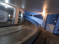 Night in San Francisco: City Lights and Parking Lot