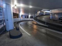 Night in San Francisco: City Lights and Parking Lot
