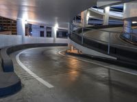 Night in San Francisco: City Lights and Parking Lot