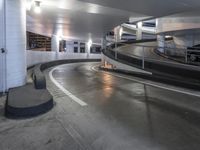 Night in San Francisco: City Lights and Parking Lot