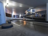 Night in San Francisco: City Lights and Parking Lot