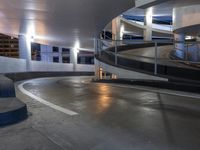 Night in San Francisco: City Lights and Parking Lot