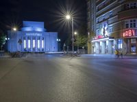 Night Scene of Berlin's Modern Classic Architecture