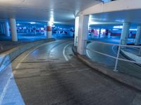 Night Scene of California City Road with Artificial Lights