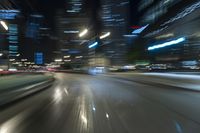 Night Scene of Chicago, Illinois with Modern Architecture