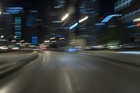 Night Scene of Chicago, Illinois with Modern Architecture