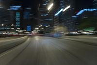 Night Scene of Chicago, Illinois with Modern Architecture