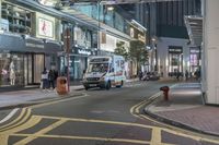 Night Scene in Downtown Hong Kong