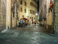 Night Scene, Florence Italy: Straight Road 001