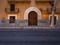 Night scene of a Spanish town with classic architecture