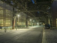 Night Time in Berlin: Bridge and City Lights