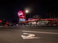 Nighttime in California: Suburban Streets Lit by Street Lights