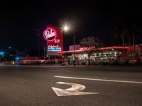 Nighttime in California: Suburban Streets Lit by Street Lights