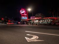 Nighttime in California: Suburban Streets Lit by Street Lights