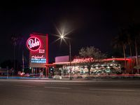 Nighttime in California: Suburban Streets Lit by Street Lights