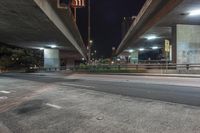 Night Time in the City: Concrete Road