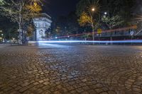 Night Time Cityscape in Paris, France