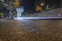 Night Time Cityscape in Paris, France