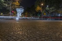 Night Time Cityscape in Paris, France