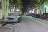 Night Time Drive Through Miami, Florida