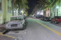 Night Time Drive Through Miami, Florida