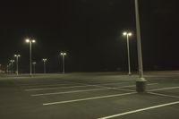Night Time Street in a City with Parking Lot and Stadium