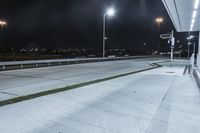 Night in Toronto: City Lights and Snow-Covered Roads