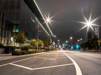 Night Urban Cityscape in Long Beach, California