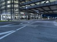 Night View of Modern Architecture in Berlin, Germany