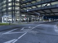 Night View of Modern Architecture in Berlin, Germany