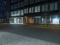 Night View of Modern Architecture in Berlin, Germany