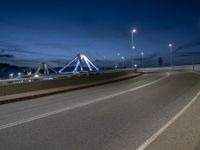 Night View of Barcelona, Spain: Lights and Bridge