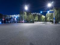 Night view of Beijing city with illuminated Bird's Nest stadium