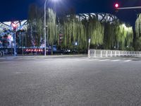 Night view of Beijing city with illuminated Bird's Nest stadium