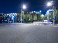 Night view of Beijing city with illuminated Bird's Nest stadium