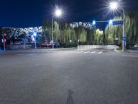 Night view of Beijing city with illuminated Bird's Nest stadium