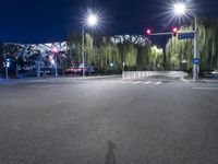 Night view of Beijing city with illuminated Bird's Nest stadium