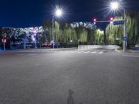 Night view of Beijing city with illuminated Bird's Nest stadium