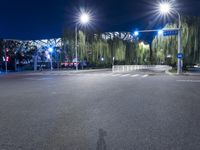 Night view of Beijing city with illuminated Bird's Nest stadium