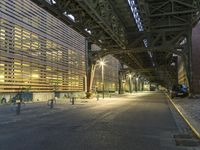 Night View of Berlin City Center with Bridge and Urban Design