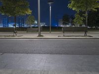 Night View of Berlin City Street Lights